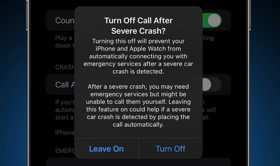 马鞍山苹果14维修分享 iPhone 14 和 Apple Watch 上关闭崩溃检测 